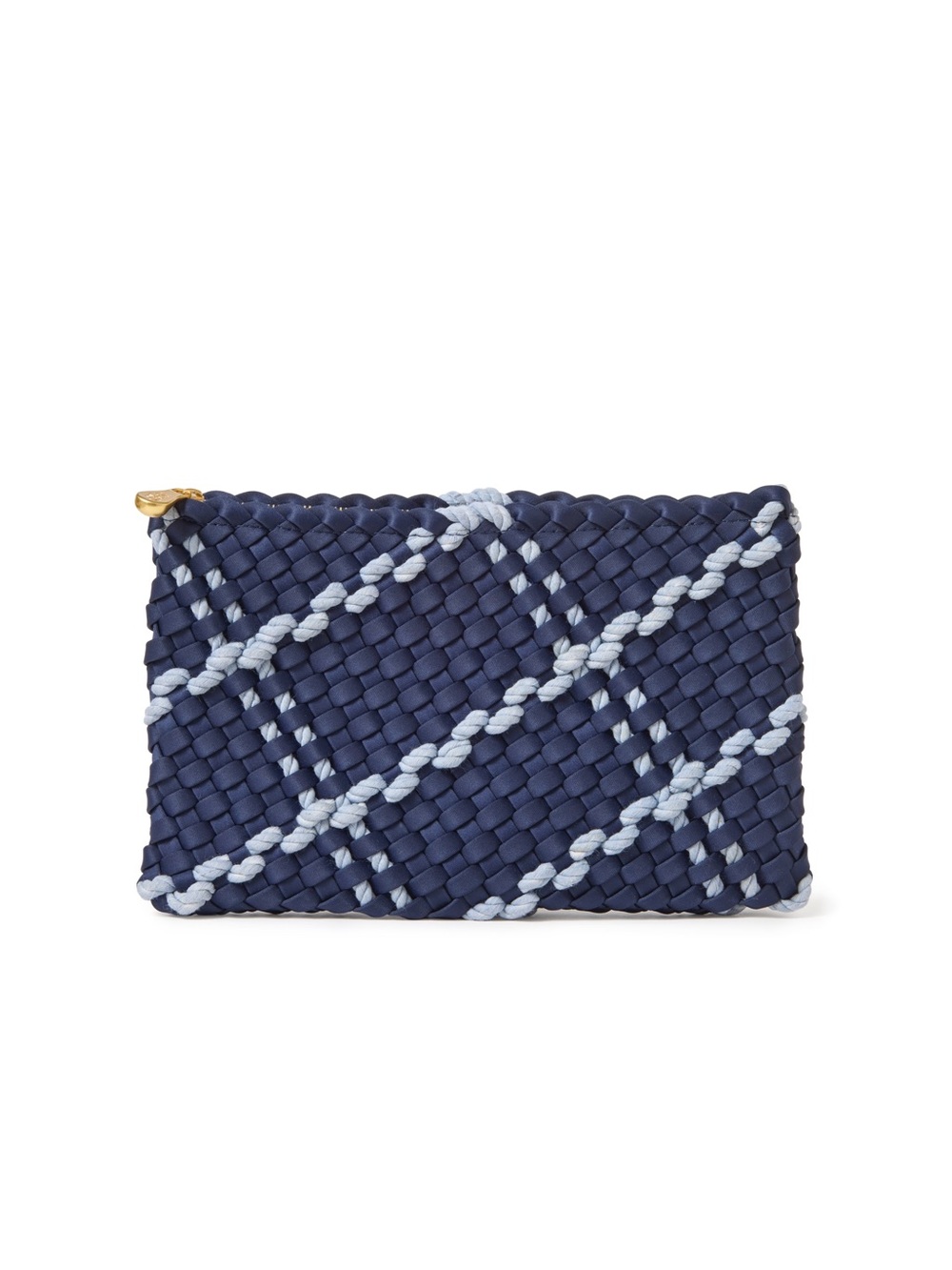 NWT Cartolina x NAGHEDI Salina Rope Pouch in Navy/Light Blue